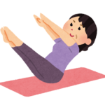 ピラティスをする女性